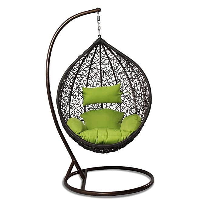 Hindoro Single Seater Swing Basket Chair with Stand for Kid s and Adul