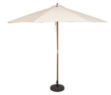 Hindoro Metal Center Pole Patio Umbrella (White) with Base - Garden Umbrella, Outdoor Umbrella