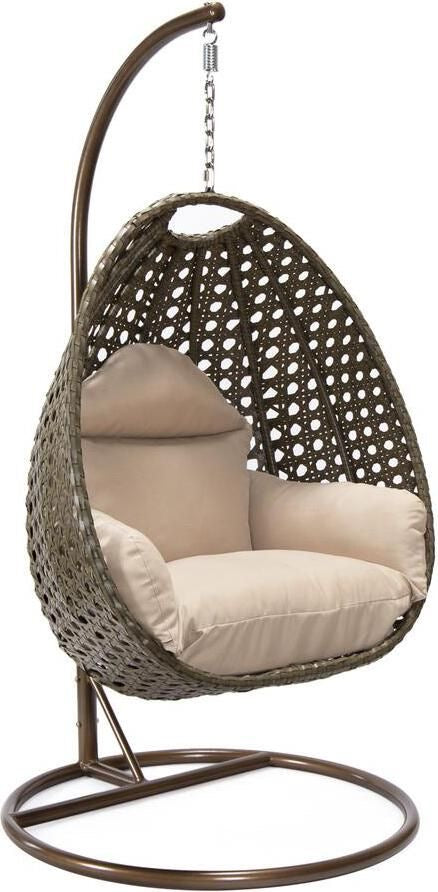 Outdoor wicker swing online with stand